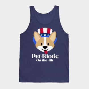 Pet-Riotic on the 4th of July Dog, Pet Tank Top